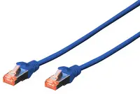 DIGITUS Câble de brassage, Cat. 6, S/FTP, 0,5 m, bleu