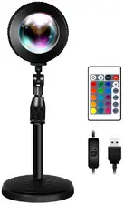 LogiLink Lampe de projection Sunset avec télécommande, noir