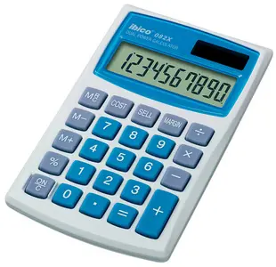 ibico Calculatrice de poche 082X, écran LCD à 10 chiffres
