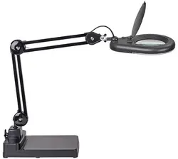 MAUL Lampe loupe à LED MAULviso, sur socle, noir