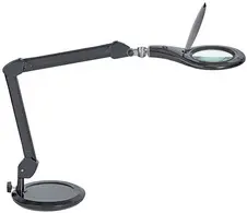 MAUL Lampe loupe à LED MAULmakro, socle, noir