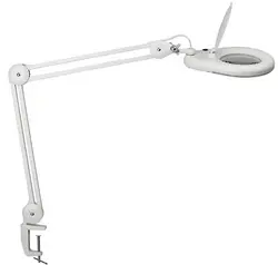 MAUL Lampe loupe à LED MAULviso, avec pince, blanc