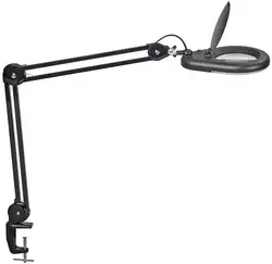 MAUL Lampe loupe à LED MAULviso, avec pince, noir