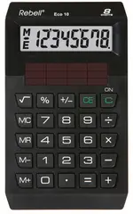 Rebell Calculatrice ECO 10, 8 chiffres, noir