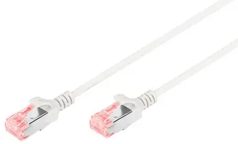 DIGITUS Câble de brassage Slim, Cat.6, U/UTP, 3,0 m, gris