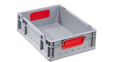 allit Bac de rangement ProfiPlus EuroBox 412, gris/rouge