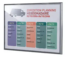 PAPERFLOW Cadre mural Info Display, A3, couleur: gris alu