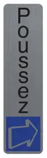 EXACOMPTA Plaque de signalisation "Poussez