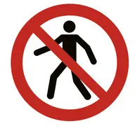 EXACOMPTA Plaque de signalisation "Interdit de marcher