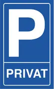 EXACOMPTA Hinweisschild "Privatparkplatz", blau/weiß