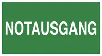 EXACOMPTA Hinweisschild "Notausgang", grün/weiß
