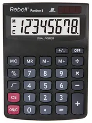 Rebell Calculatrice PANTHER 8 BX, 8 chiffres, noir