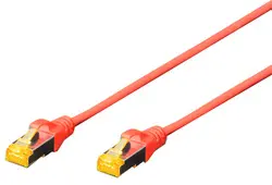 DIGITUS Câble de brassage Cat.6A, S/FTP, 2,0 m, rouge