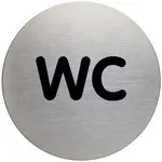 DURABLE Pictogramme "WC", diamètre: 83 mm, argent
