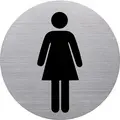 helit Pictogramme "the badge" WC-Femmes, rond, argent