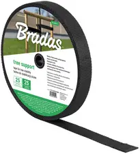 Bradas Bande de ligature pour arbres, PP, 25 mm x 25 m, noir