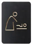 EUROPEL Pictogramme "espace change bébé", noir