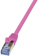 LogiLink Câble patch, Cat. 6A, S/FTP, 0,5 m, rose