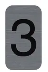 EXACOMPTA Plaque de signalisation chiffres "3", 25 x 44 mm