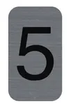 EXACOMPTA Plaque de signalisation chiffres "5", 25 x 44 mm