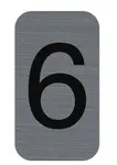 EXACOMPTA Plaque de signalisation chiffres "6", 25 x 44 mm