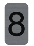 EXACOMPTA Plaque de signalisation chiffres "8", 25 x 44 mm