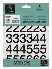 EXACOMPTA Chiffres auto-adhésifs 0-9, 30 mm, noir