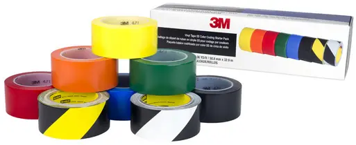 3M Ruban adhésif PVC 5S - Kit de démarrage, codage couleur
