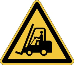 DURABLE Panneau de signalisation "attention chariots