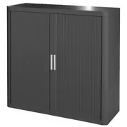 PAPERFLOW Armoire à rideau easyOffice, 2 étagères,anthracite