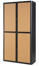 PAPERFLOW Armoire à rideau easyOffice, 4 étagères