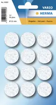 HERMA Patins de feutre autocollants, diamètre: 22 mm, blanc