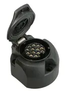 IWH Prise de voiture, 13 broches, plastique, noir