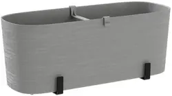 tera Kit de jardinière "Paros", support inclus, fog grey