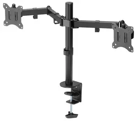 DIGITUS Support double écran universel, fixation par serrage