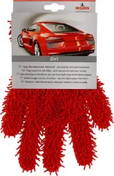 NIGRIN Gant de lavage avec doigts Performance, rouge