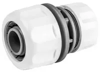 Bradas Connecteur de tuyau WHITE LINE, 1" sur 3/4", blanc