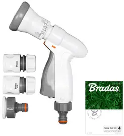 Bradas Kit de douchette de jardin SUPER SPRAY, gris/blanc
