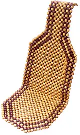 IWH Couvre-siège de voiture en billes de bois, beige