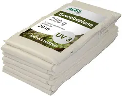 AGRIplus Bâche toile avec oeillets, 8x10 m, 250 g/m2, blanc