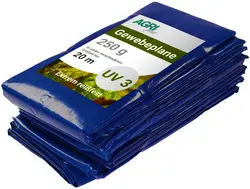 AGRIplus Bâche toile avec oeillets, 4 x 6 m, 250 g/m2, bleu