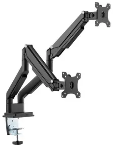 DIGITUS Support double Ã©cran universel, fixation par serrage