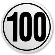 IWH Geschwindigkeitsschild 100 km/h, selbstklebend