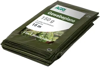 AGRIplus Bâche toile avec oeillets, 10 x 15 m, 150 g, vert