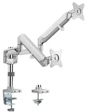 LogiLink Bras support double, longueur bras: 553 mm, argent