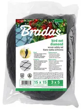 Bradas Filet de protection anti-oiseaux, 2 x 5 m, noir