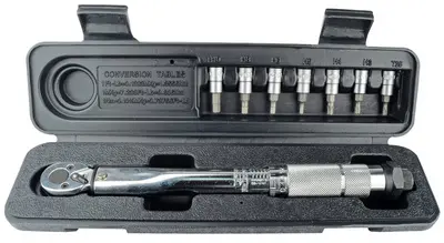 BRÜDER MANNESMANN Kit de clé dynamométrique 1/4", 8 pièces