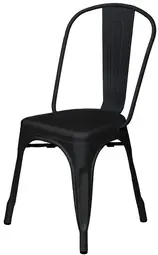 PAPERFLOW Chaise visiteur d'extérieur URBAN, set de 2, noir