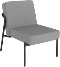 PAPERFLOW Fauteuil visiteur d'extérieur MEDSO KLASSIK S gris