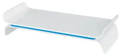 LEITZ Support pour écran Ergo WOW, en plastique, blanc/bleu